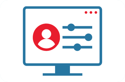 Profile icon with setting sliders